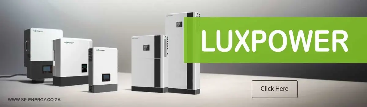 Luxpower banner highlighting hybrid inverter for renewable energy systems