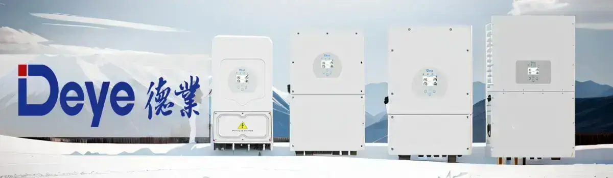 discover deye hybrid inverters: from 5kw to 50kw solutions for every need Deye inverter technology banner showcasing efficient solar power conversion